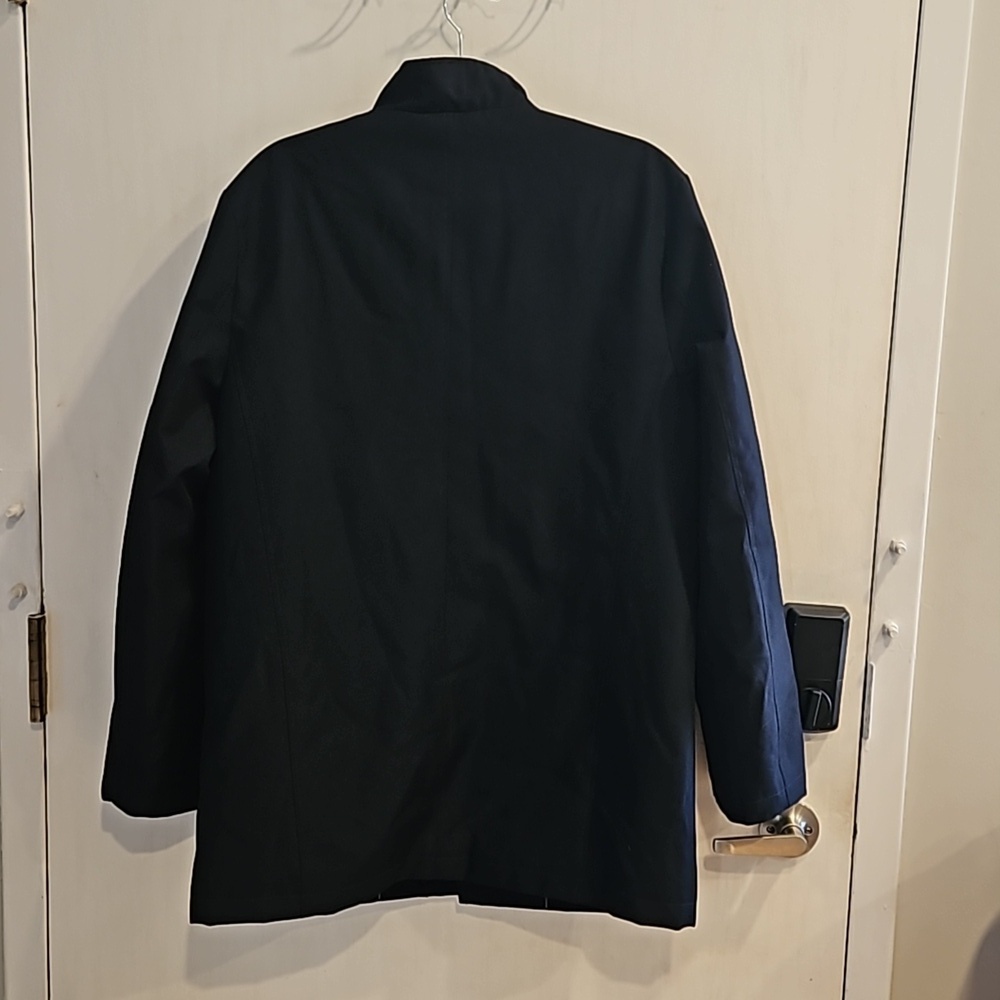 Jos A Bank Deep Navy Travel Tech Overcoat 40 Regular - Picture 3 of 11